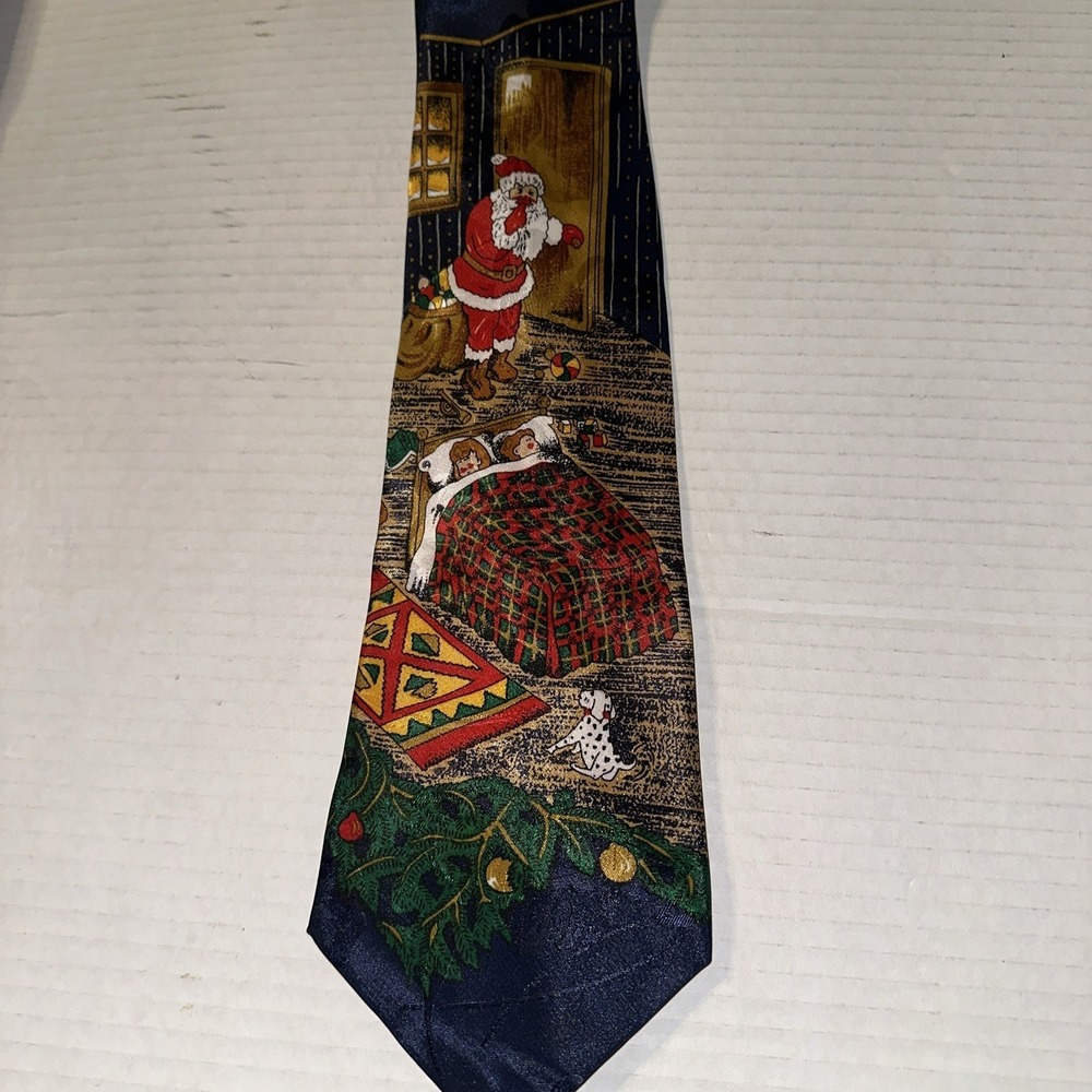 Dino Romano Handmade Christmas Necktie Holiday - made in Korea